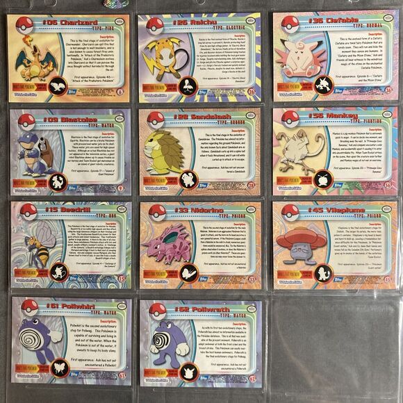 Topps Pokemon TV Animation Series 11 Card Set (1999) • Charizard • Exc. Cond. - Picture 14 of 16